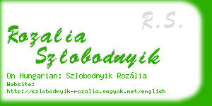 rozalia szlobodnyik business card